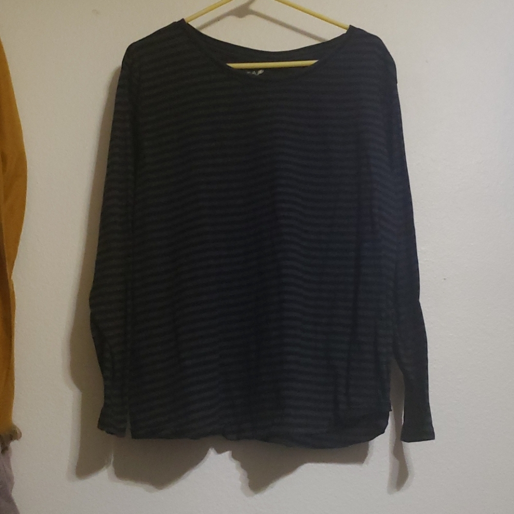 Long Sleeve 4X Striped Top